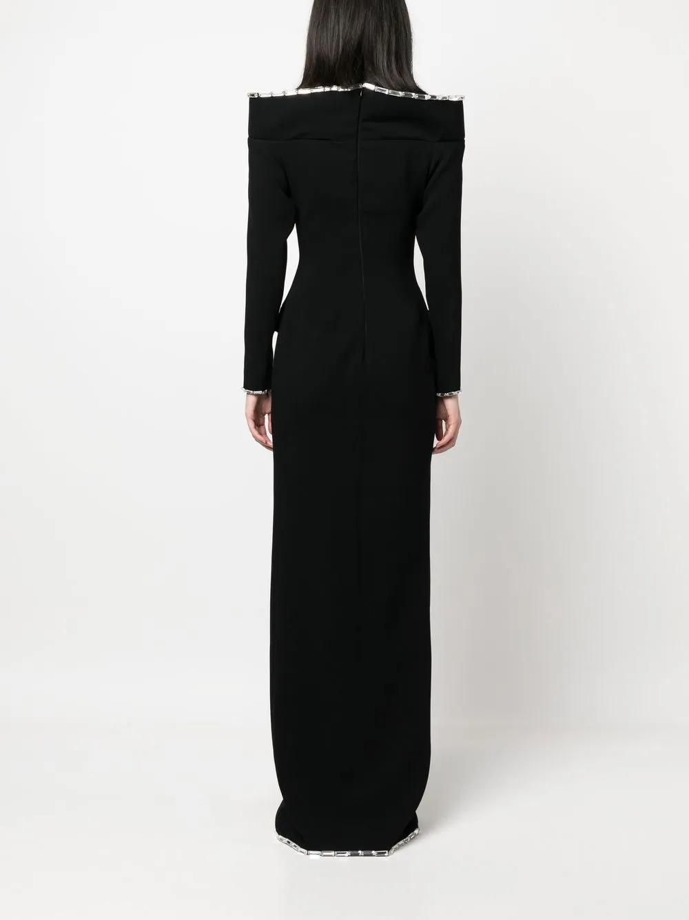 crystal-embellished tailored maxi dress Product Image