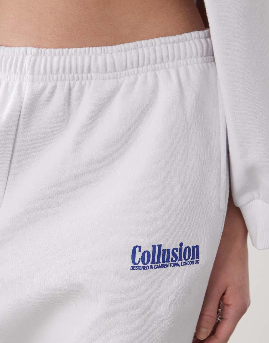 COLLUSION white logo sweatpants Product Image