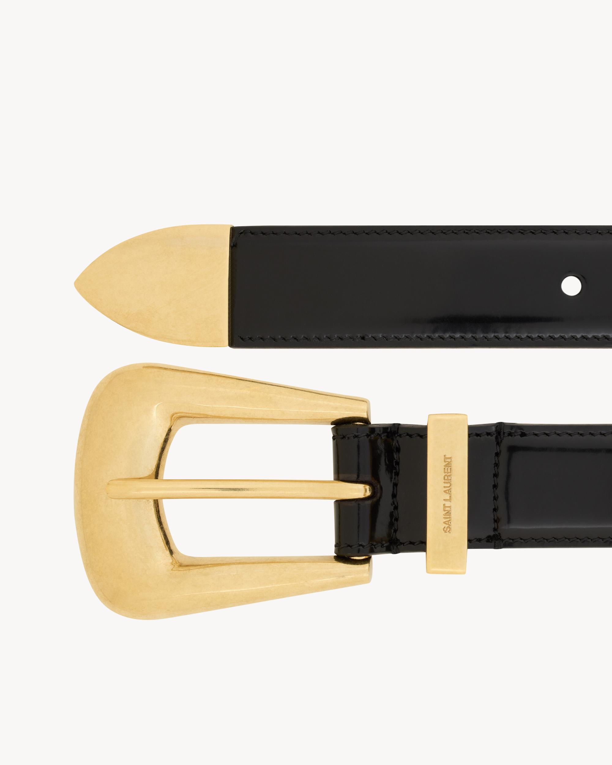 FOLK buckle belt in brushed leather Product Image