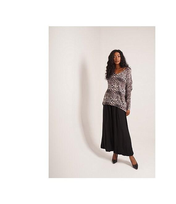 M Made in Italy Pull-On Pleated Ankle Coordinating Wide Leg Pants Product Image