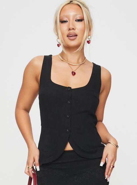 Spirito Vest Top Black Product Image