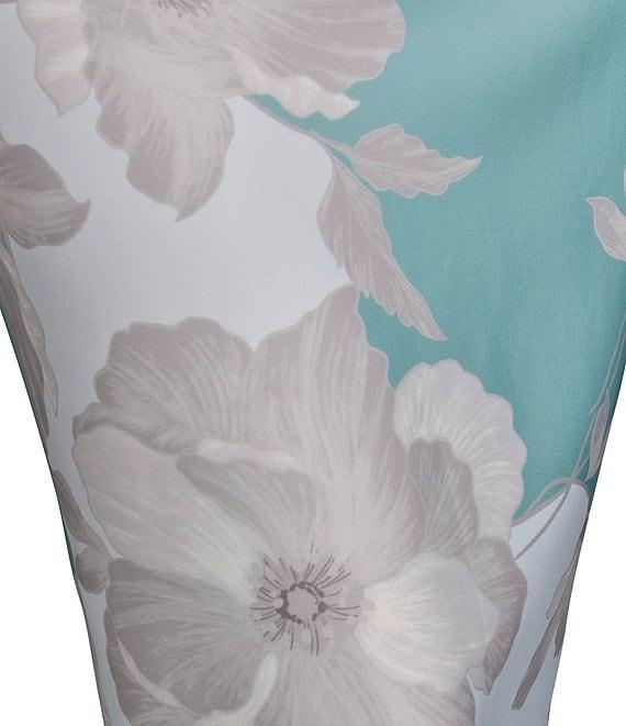 Donna Karan Boat Neck Sleeveless Floral Sheath Midi Dress Product Image