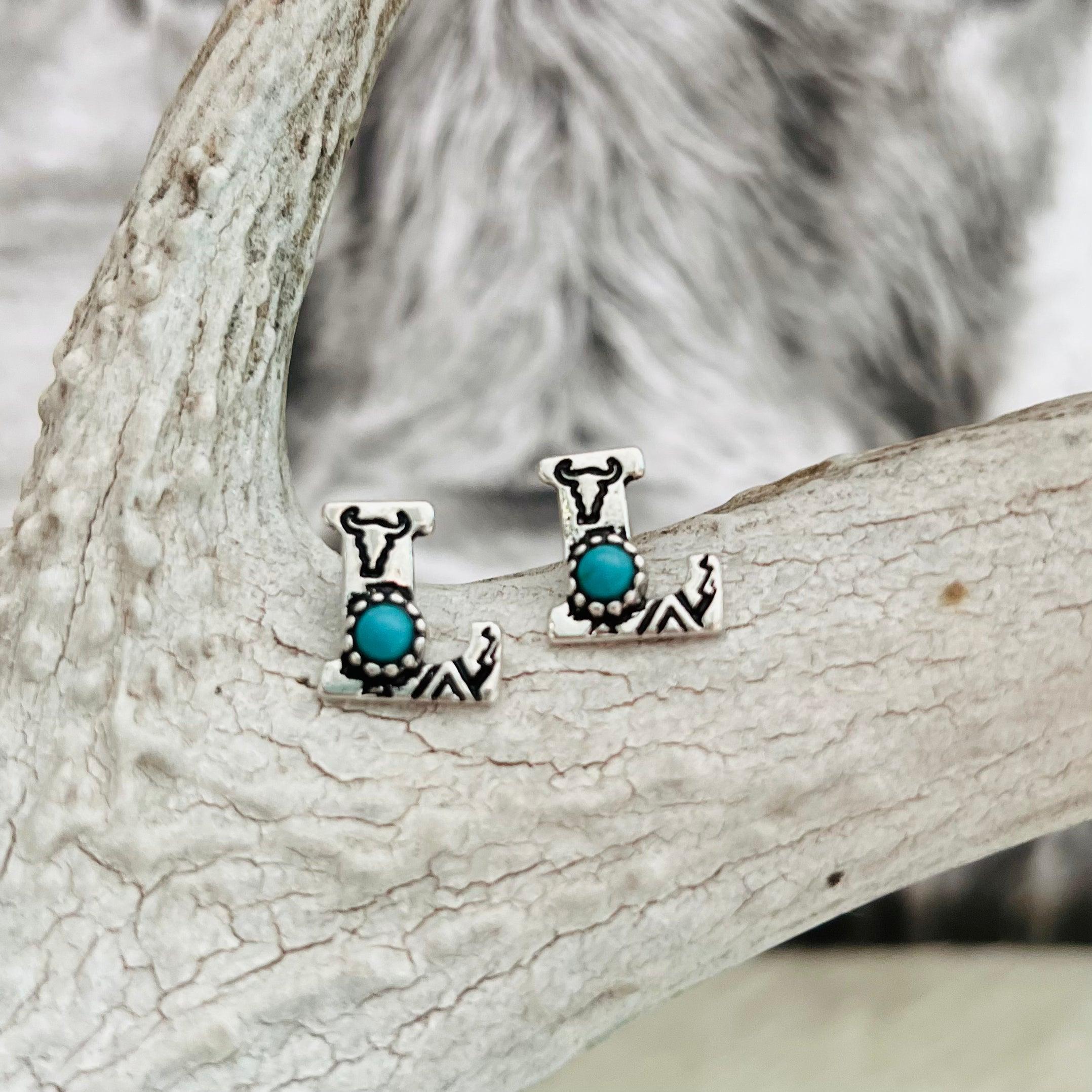 Western Letters Earrings Product Image