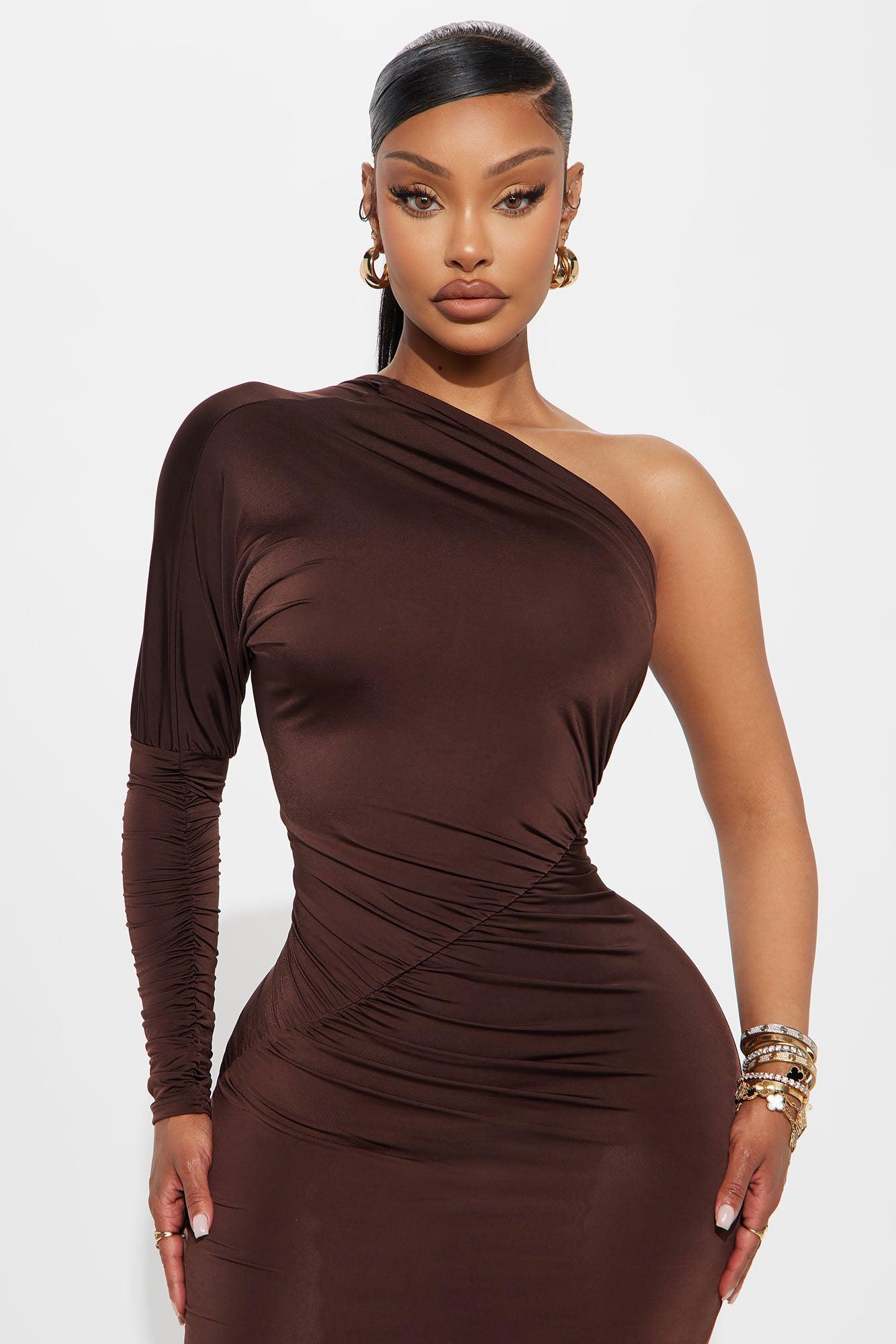 Summer In Tulum Maxi Dress - Chocolate Product Image