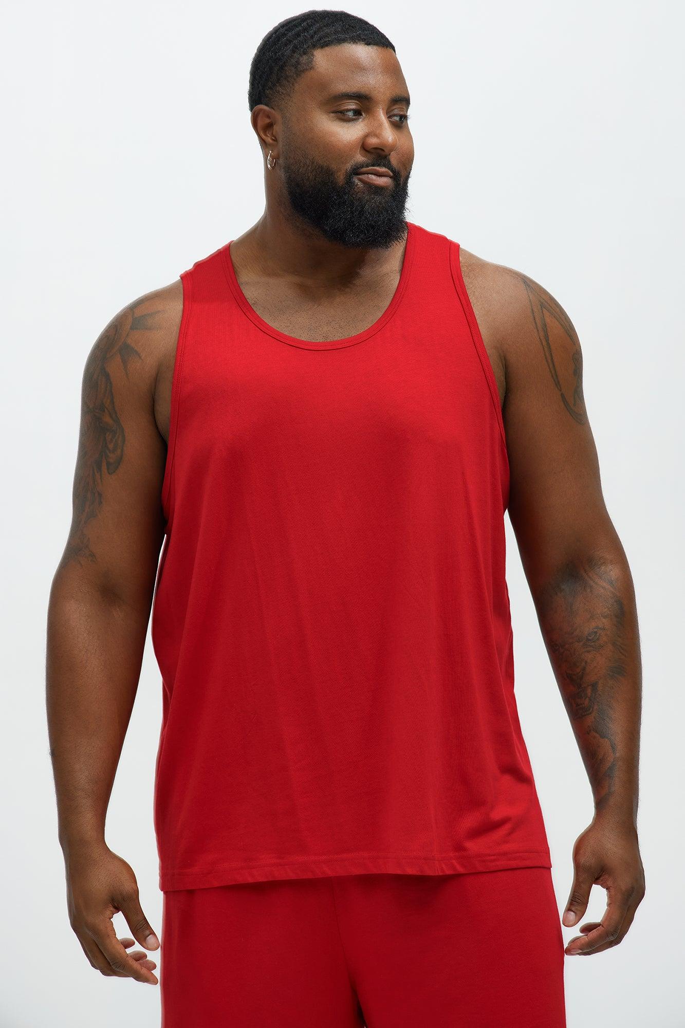 Essential Modal Lounge Tank - Red Product Image