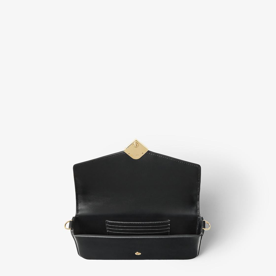 FF Diamonds Wallet On ChainBlack and brown leather wallet Product Image