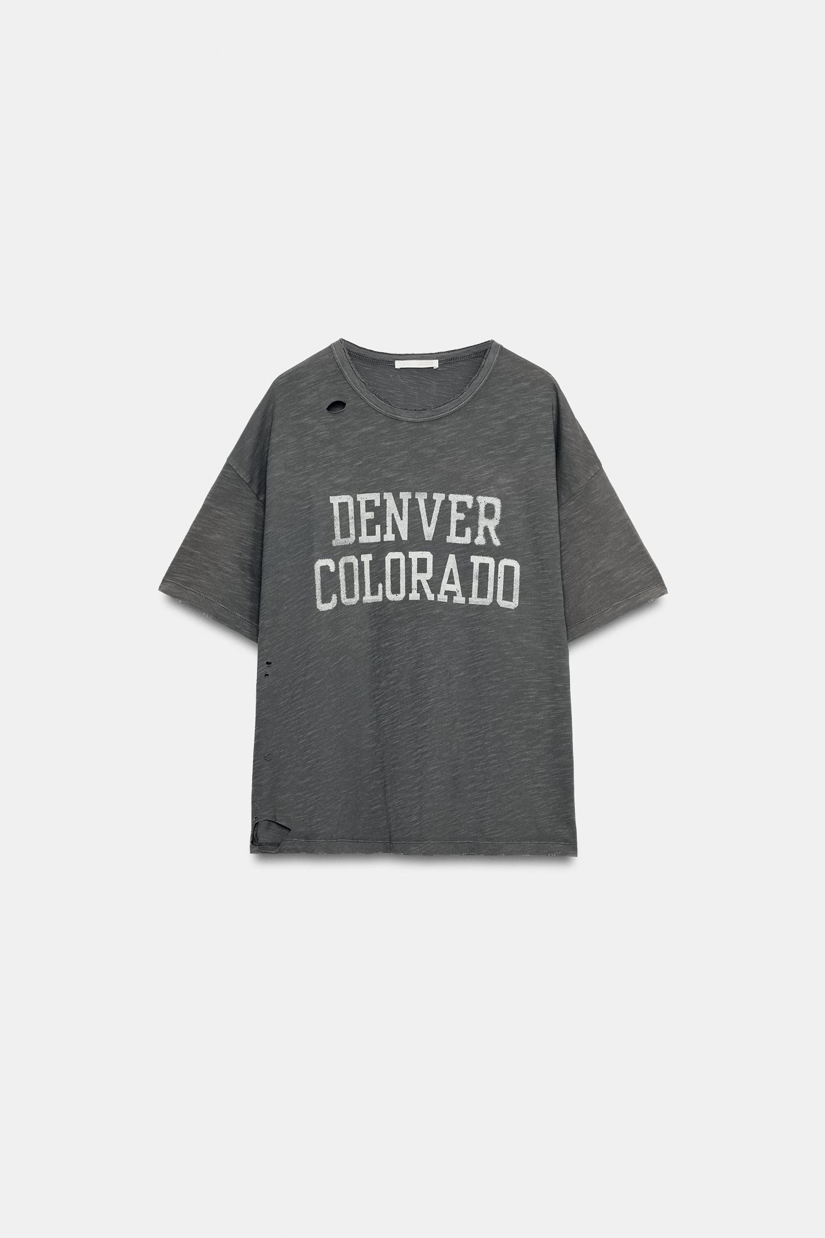 OVERSIZED RIPPED TEXT T-SHIRT Product Image