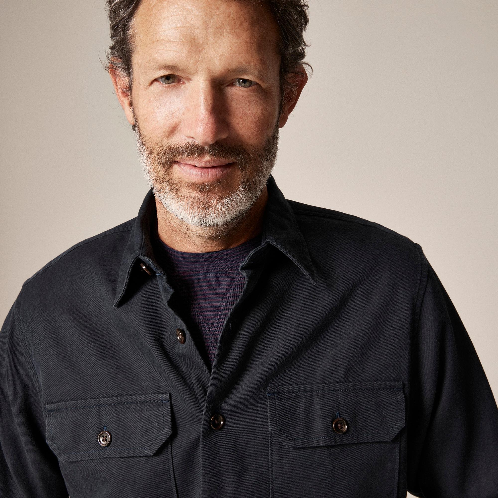 Twill workshirt in cotton-TENCEL™ lyocell blend Product Image