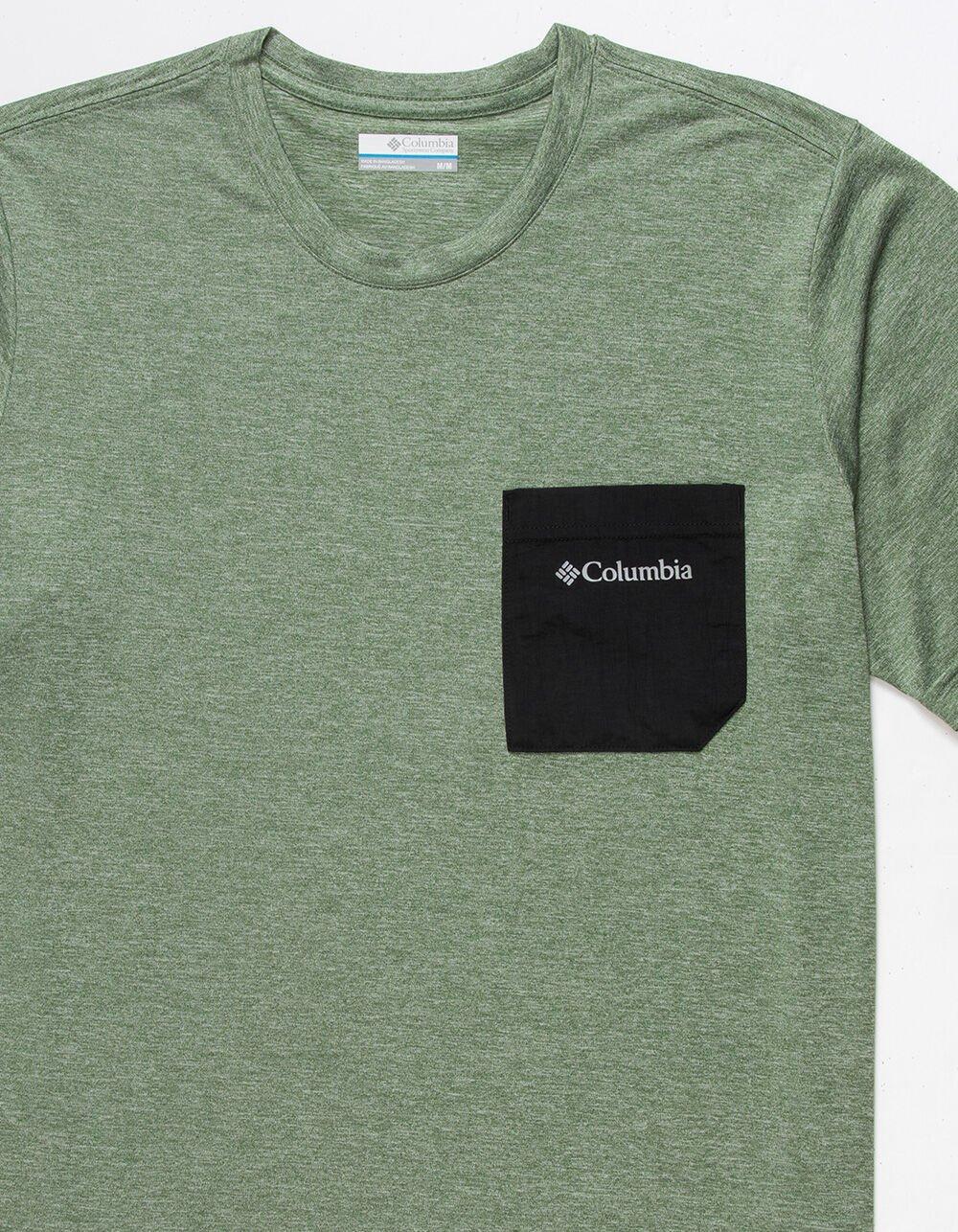 COLUMBIA Novelty Hike Mens Pocket Tee - GREEN Product Image