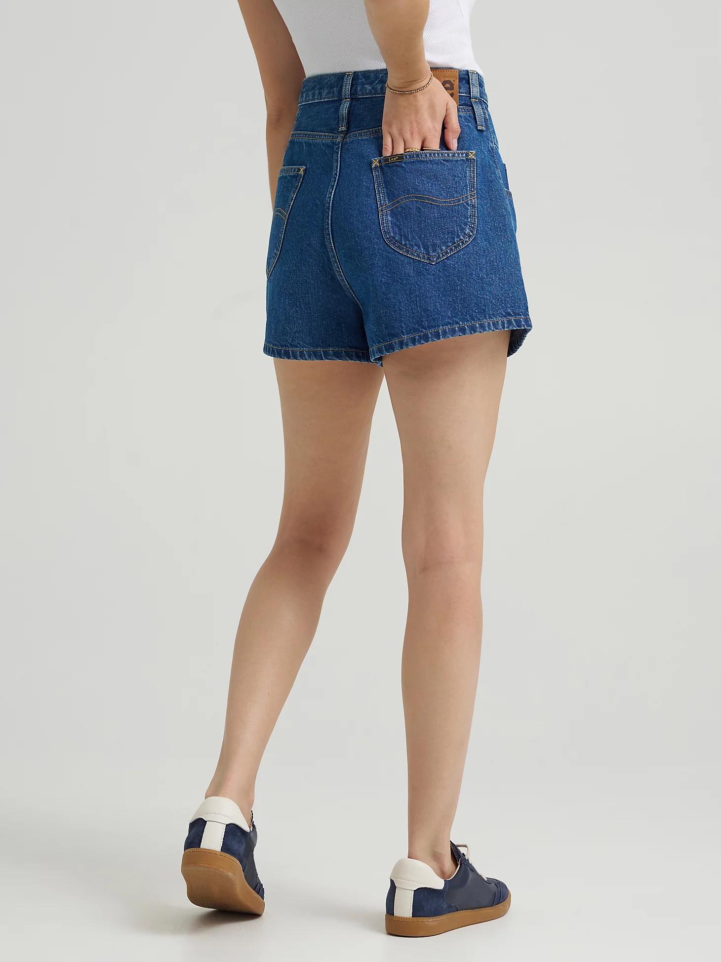 Women's 100% Cotton High Rise Flirty Denim Short | Women's Shorts | Lee® Product Image
