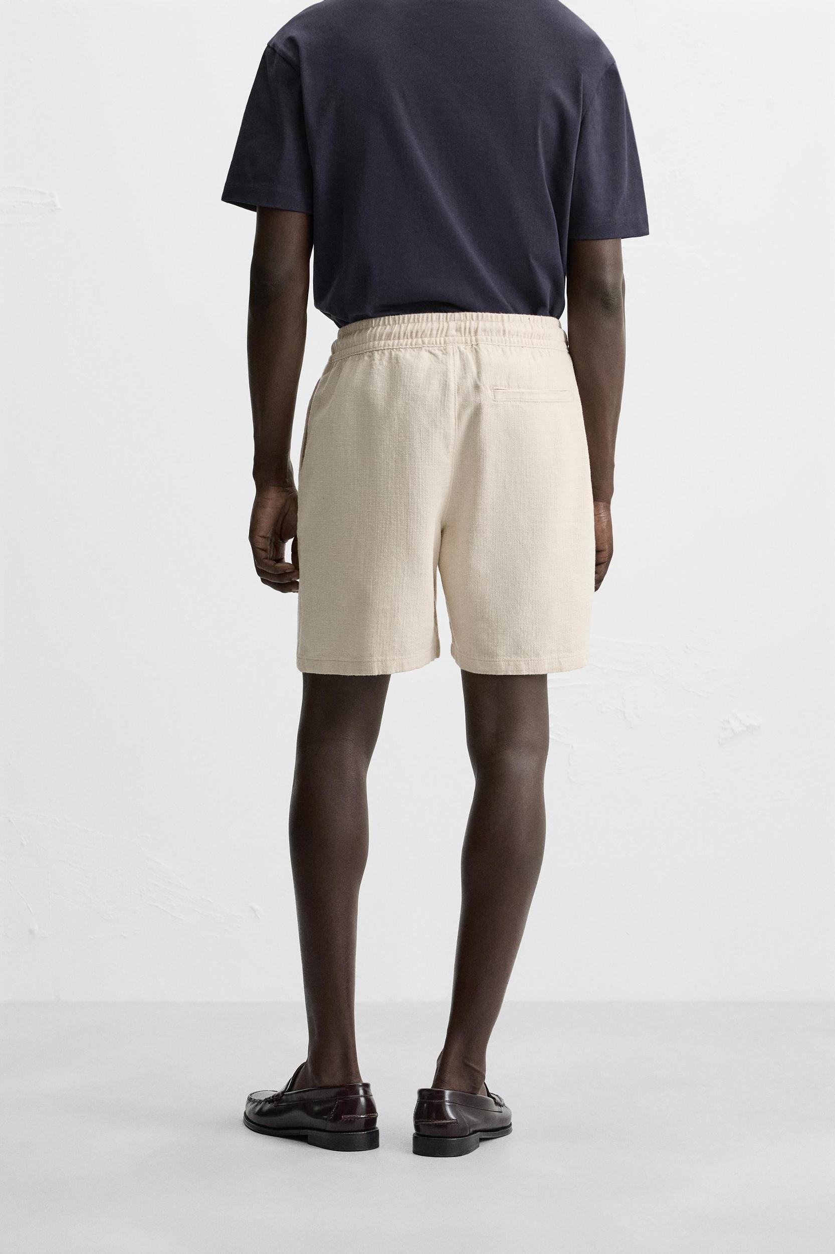 TEXTURED REGULAR FIT SHORTS Product Image