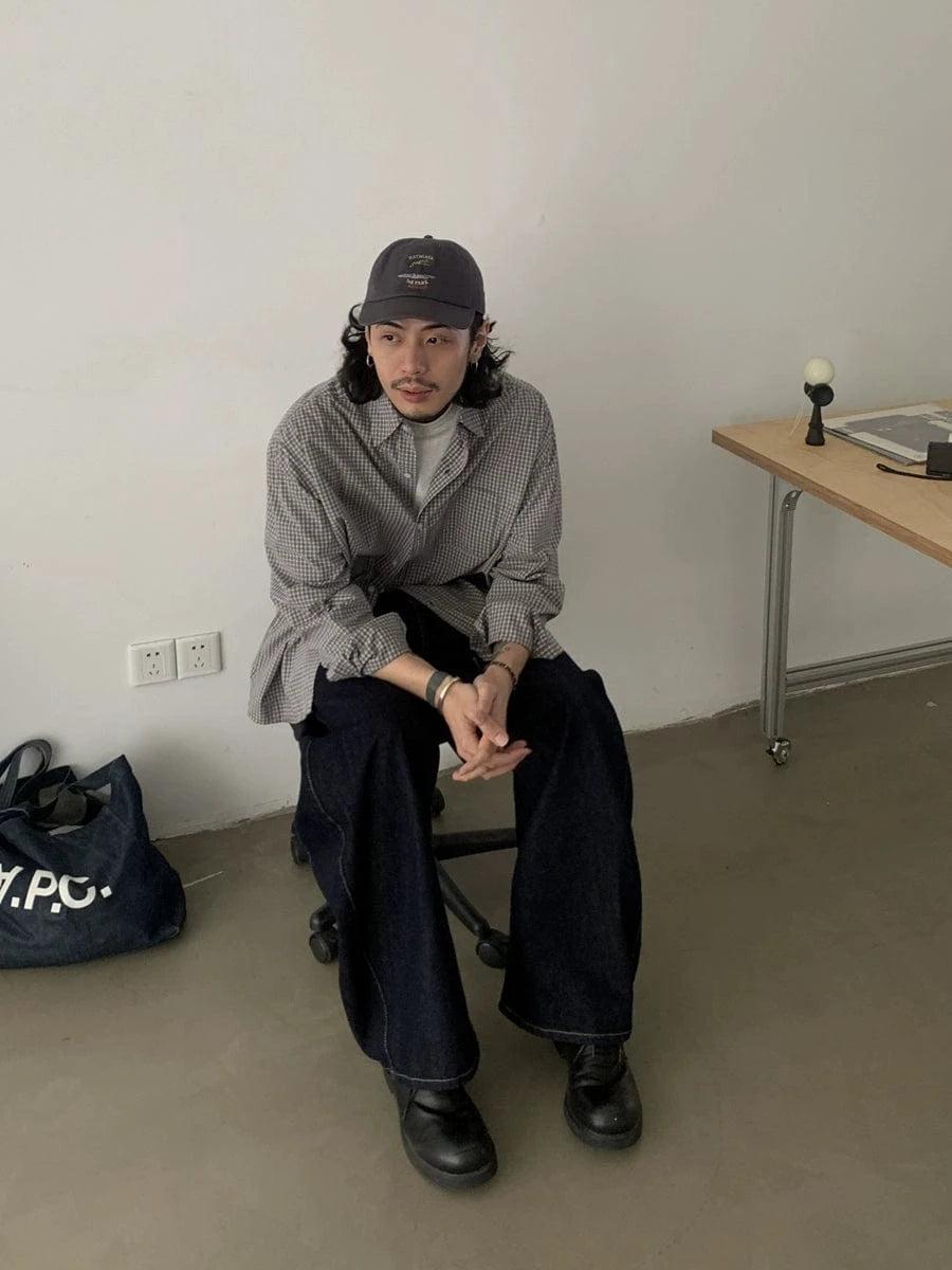 RT No. 18840 PLAID BUTTON-UP SHIRT Product Image