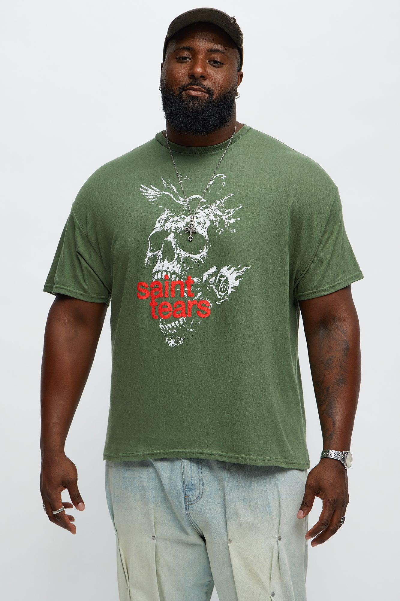 Saint Tears Forever Short Sleeve Tee - Olive Male Product Image