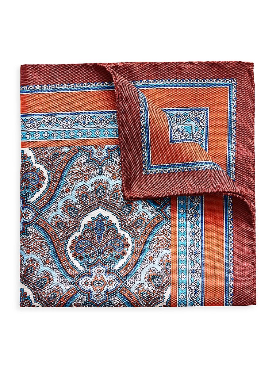 Mens Silk Paisley Pocket Square Product Image