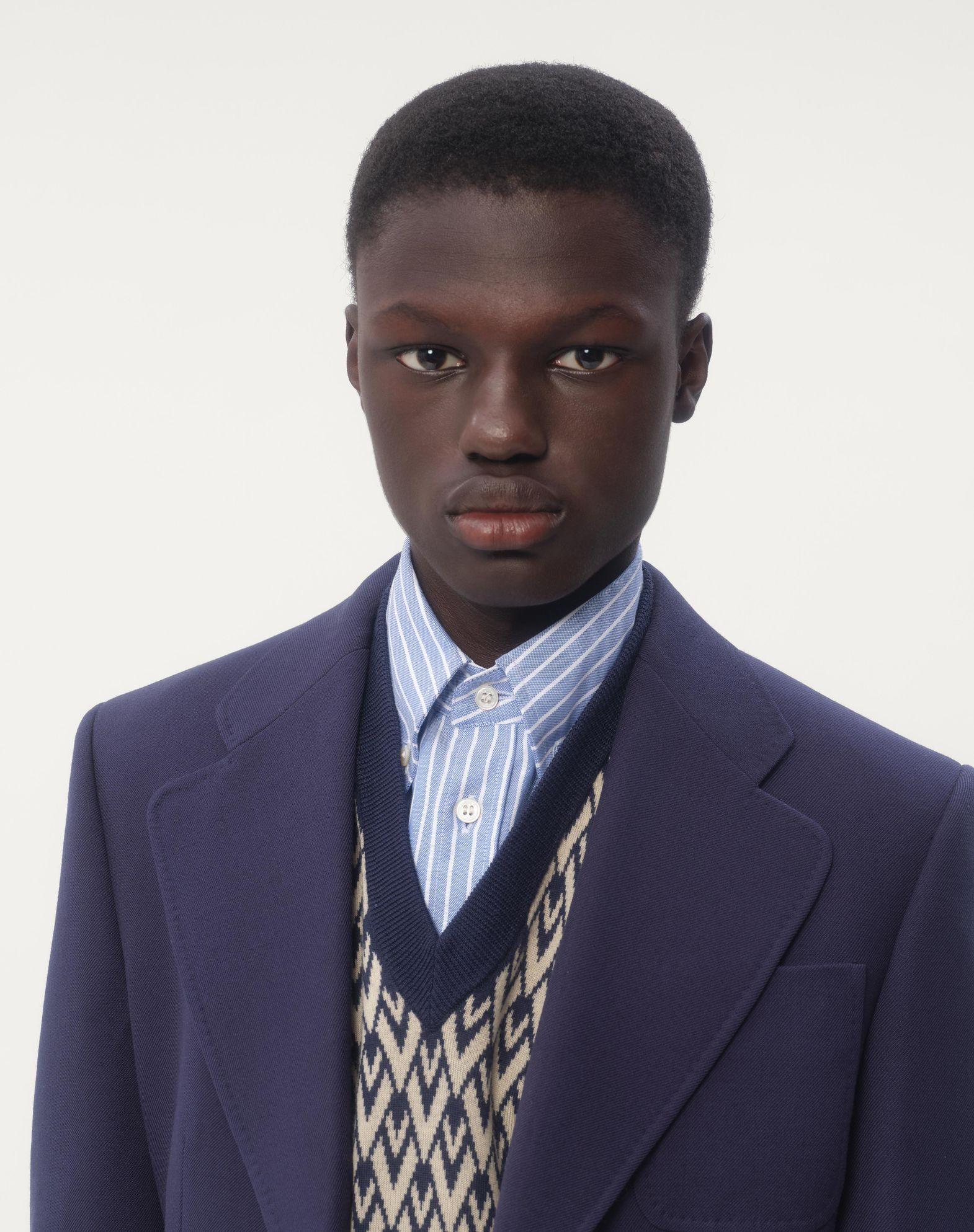 Single-Breasted Wool Gabardine Jacket Product Image