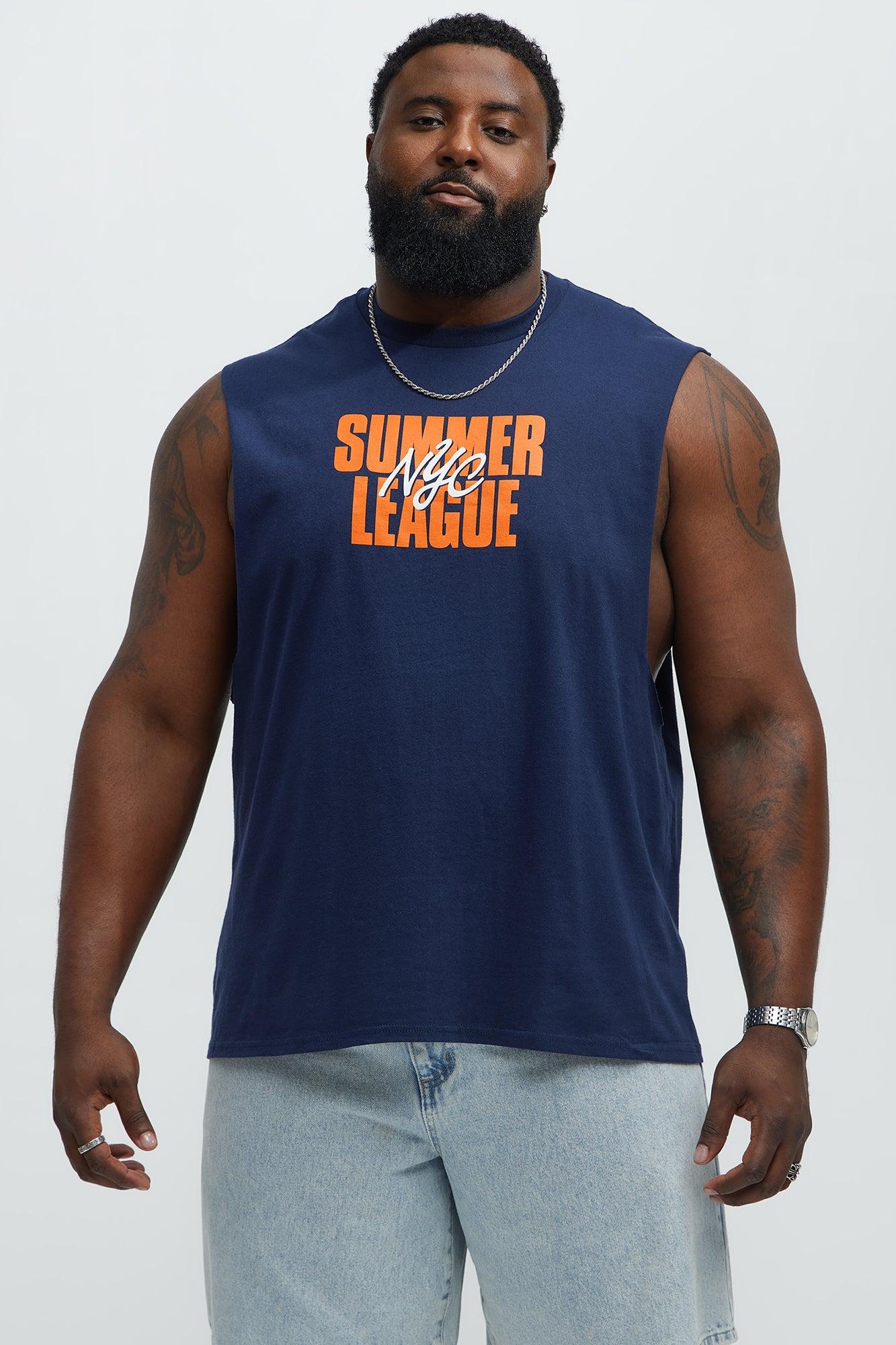 Summer League NYC Muscle Tee - Navy Male Product Image