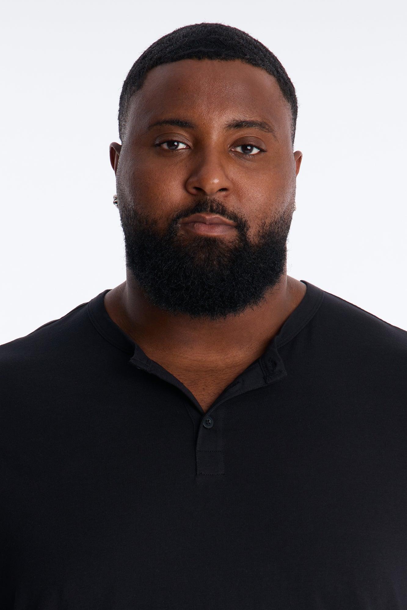 Your Everyday Classic Henley - Black Male Product Image