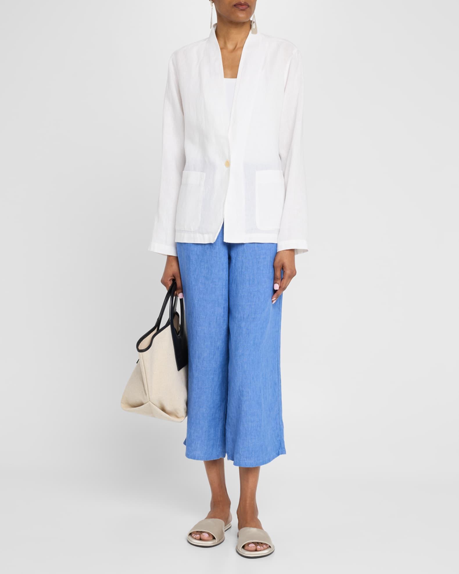 Single-Button Organic Linen Jacket Product Image