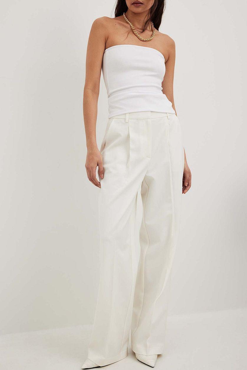 Wide High Waist Suit Pants Product Image