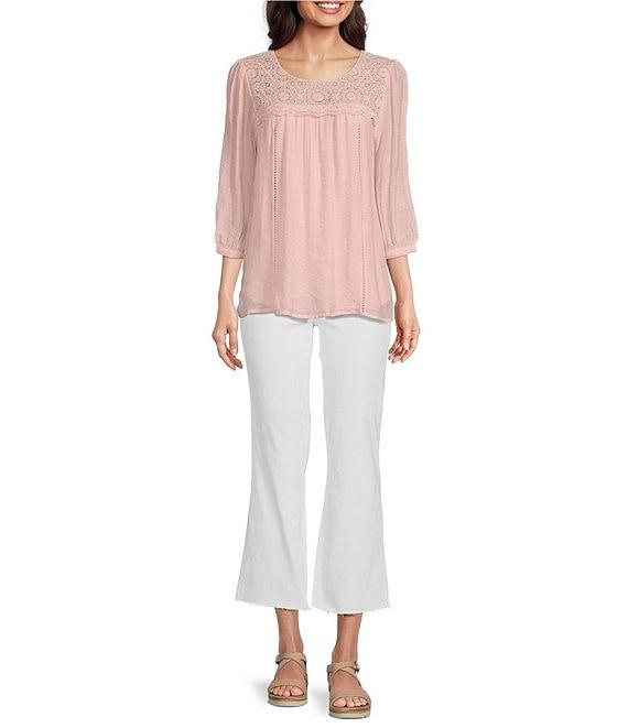 KUT from the Kloth High Rise Raw Hem Ankle Flare Jeans Product Image