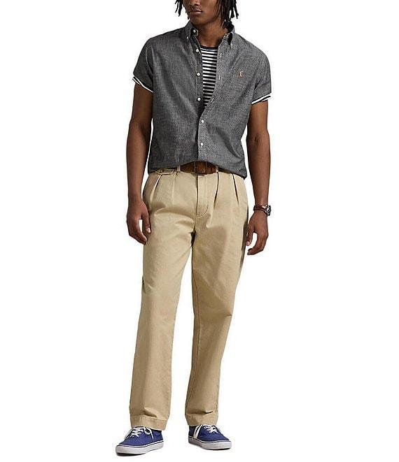 Polo Ralph Lauren Classic-Fit Chambray Short-Sleeve Woven Shirt Product Image