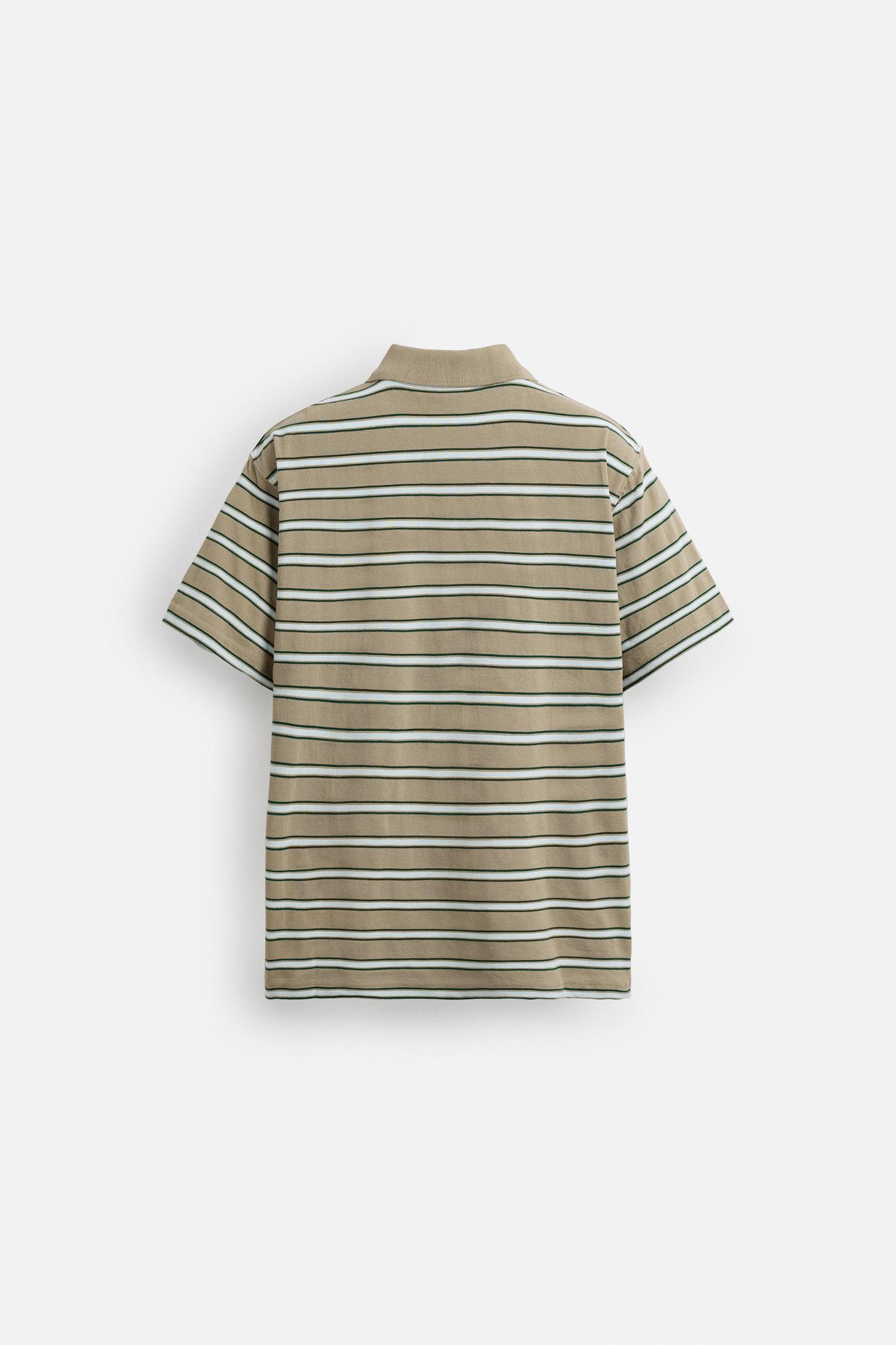 STRIPED PIQUÉ POLO SHIRT Product Image