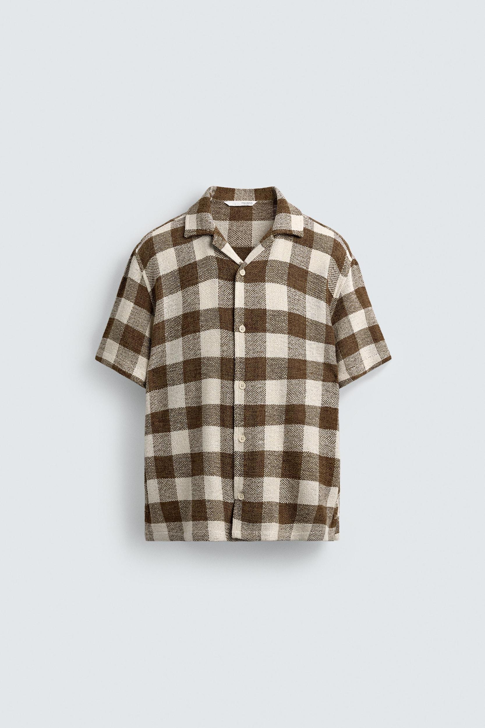 TEXTURED PLAID SHIRT Product Image