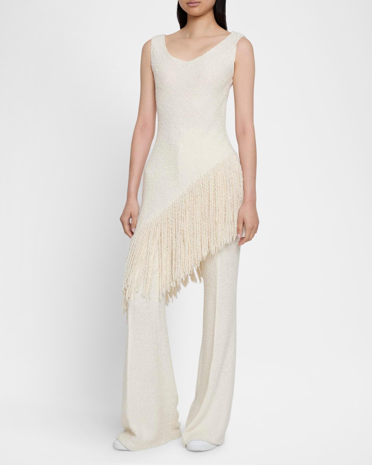 Ursin Fringed Silk Bouclé Top Product Image