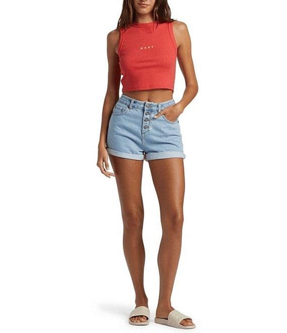 Roxy Roxify Embroidered Logo Cropped Tank Top Product Image