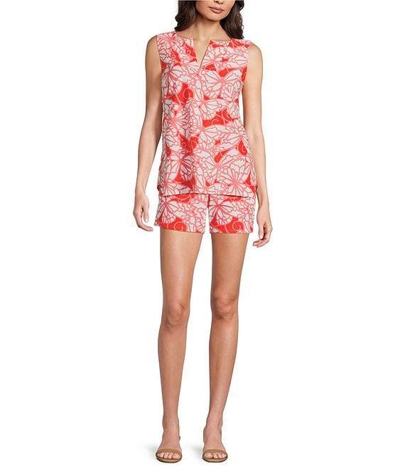 Jude Connally Alexa Petite Wings Print Split V-Neck Sleeveless Coordinating Tank Top Product Image