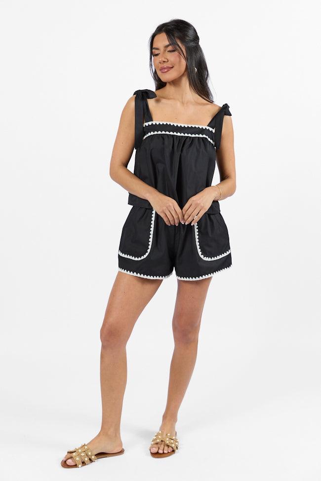 Island Groove Black Stitched Trim Two Piece Set Product Image