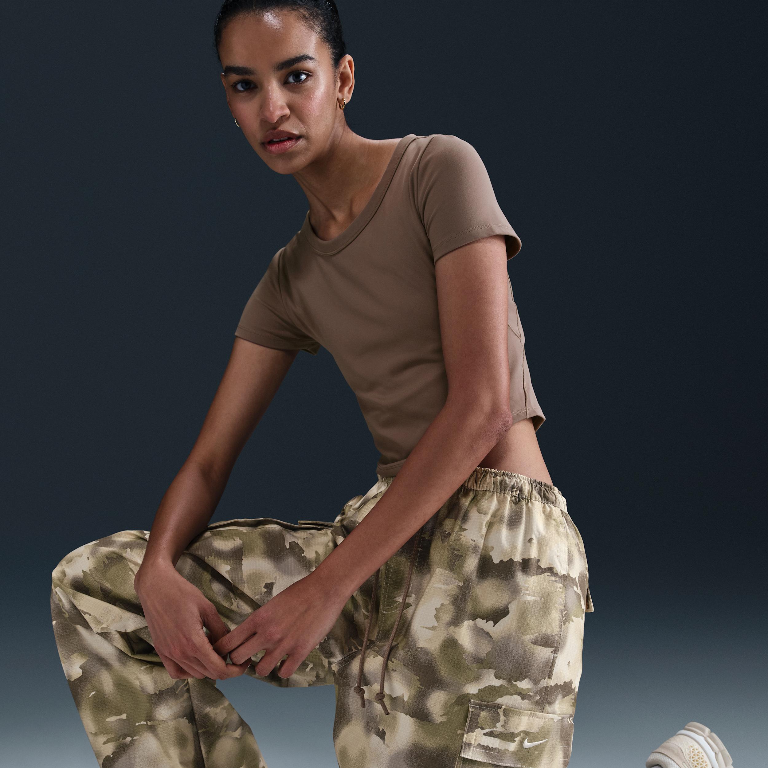 Women's Nike Sportswear Mid-Rise Oversized Camo Cargo Pants Product Image