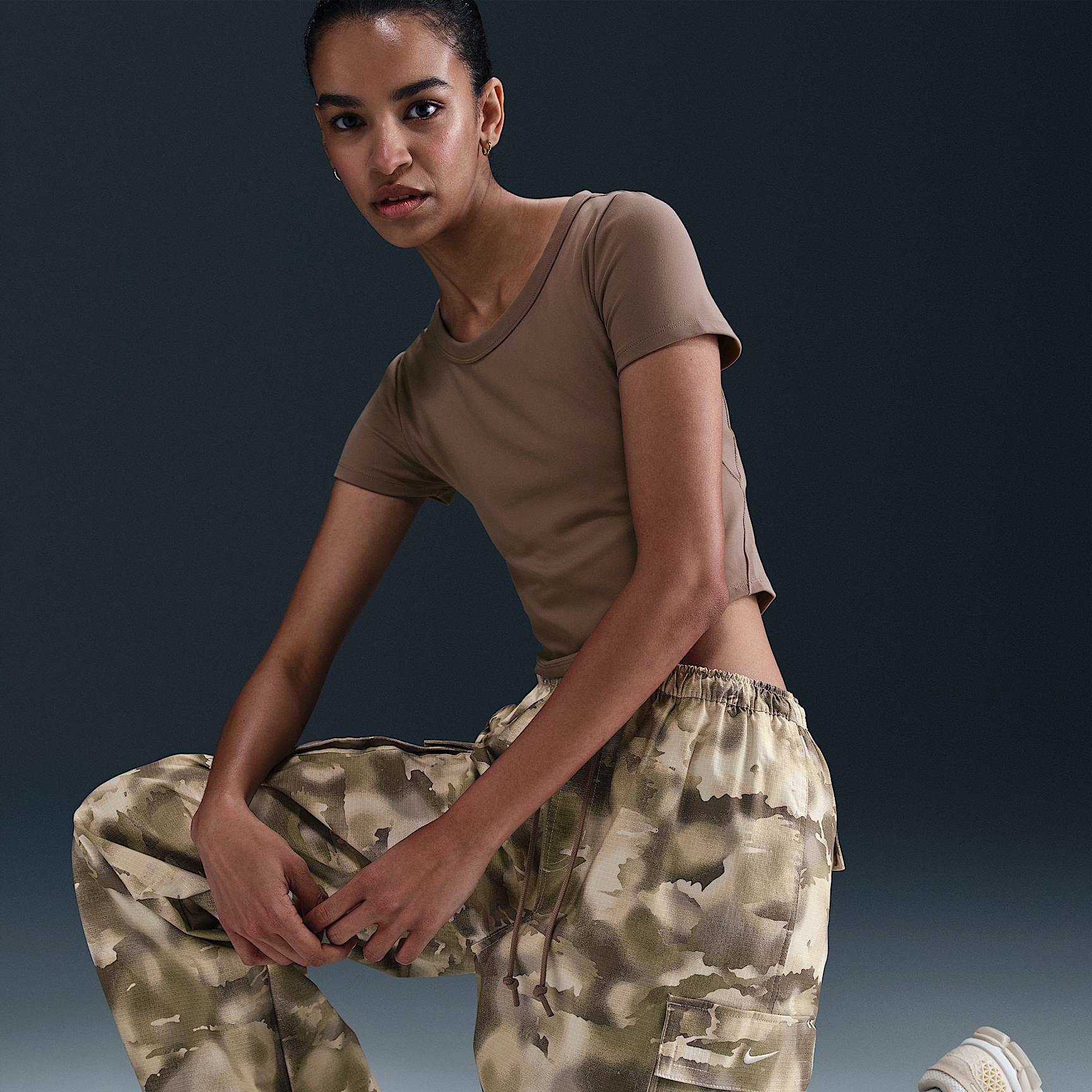 Women's Nike Sportswear Mid-Rise Oversized Camo Cargo Pants Product Image