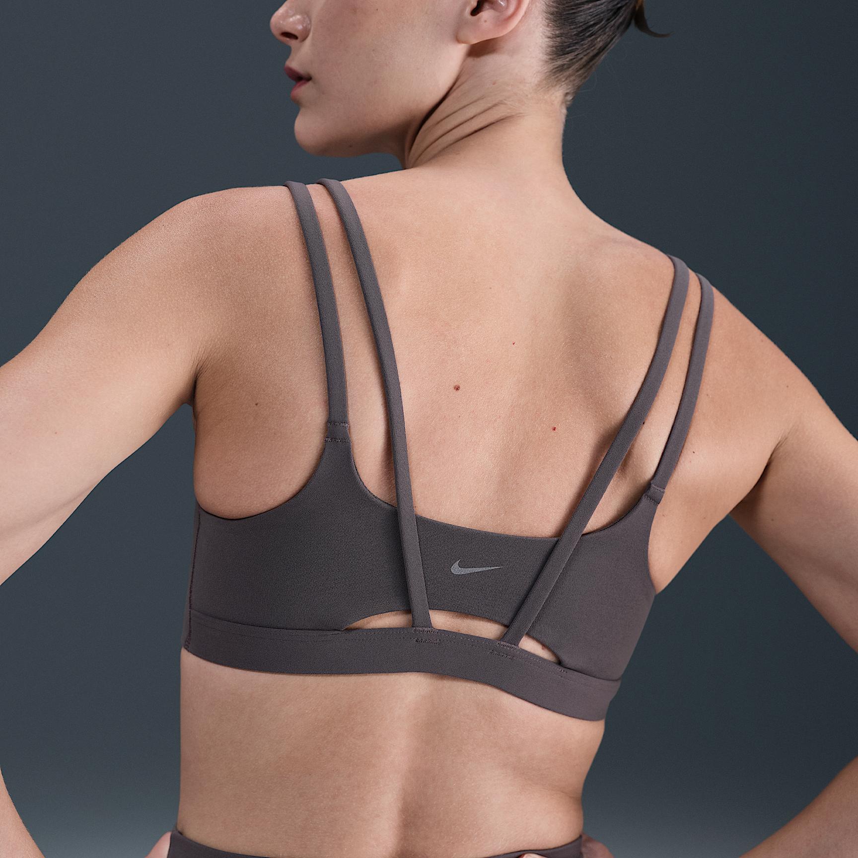 Nike Womens Zenvy Strappy Light-Support Padded Sports Bra | DO6608-036 Product Image