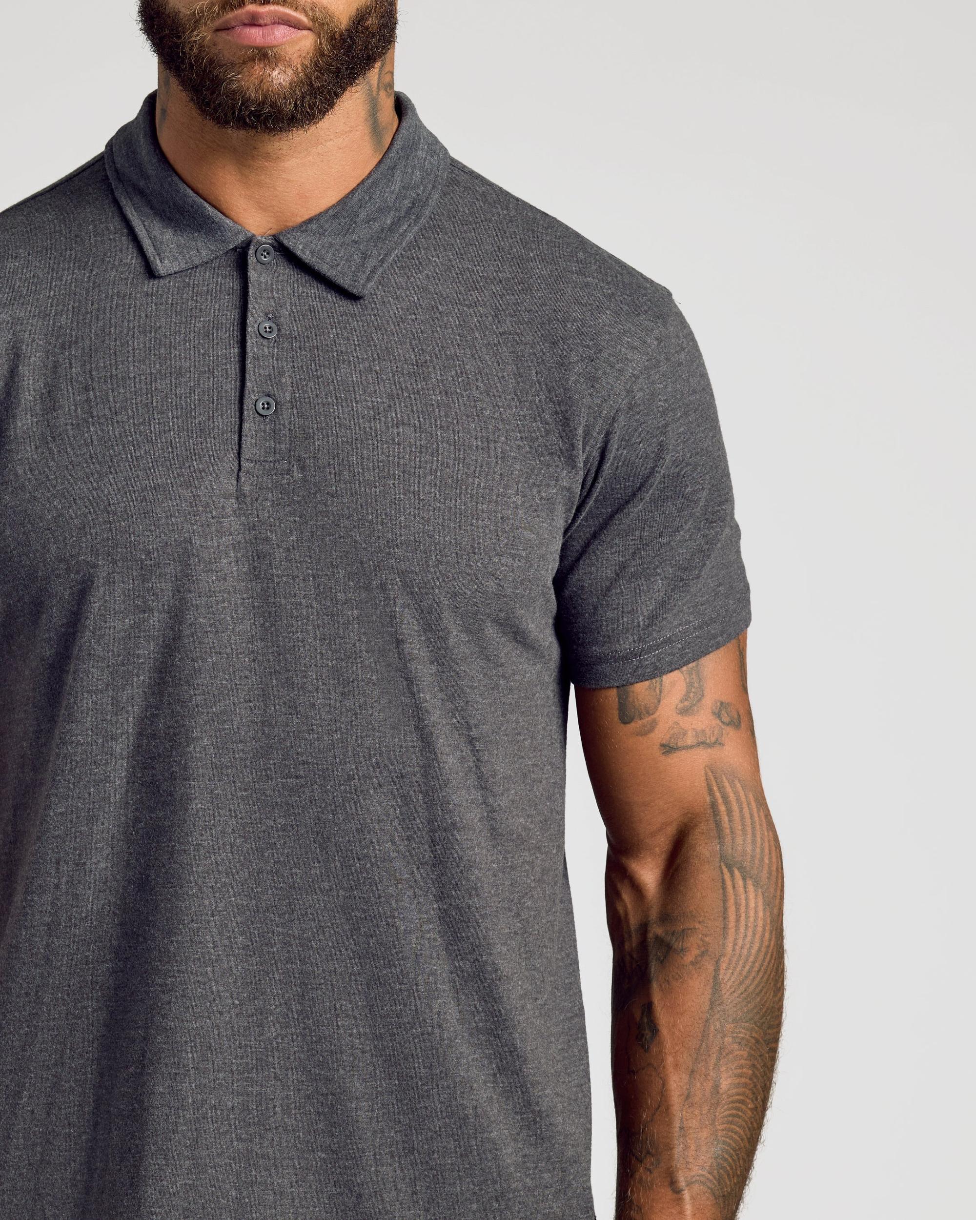 Charcoal Heather Gray Classic Polo Product Image