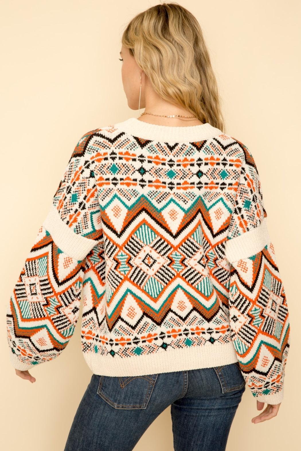 Ethnic Motif Sweater Product Image
