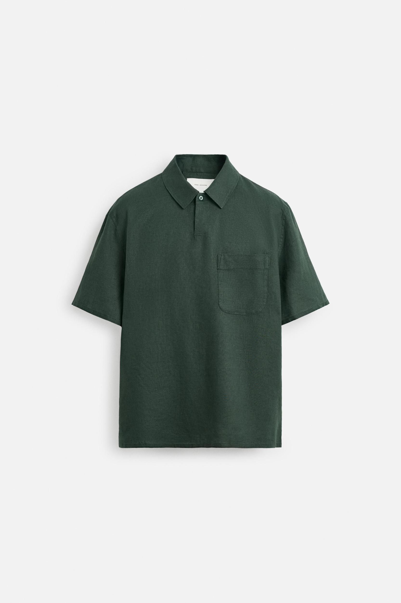 100% LINEN POLO SHIRT Product Image