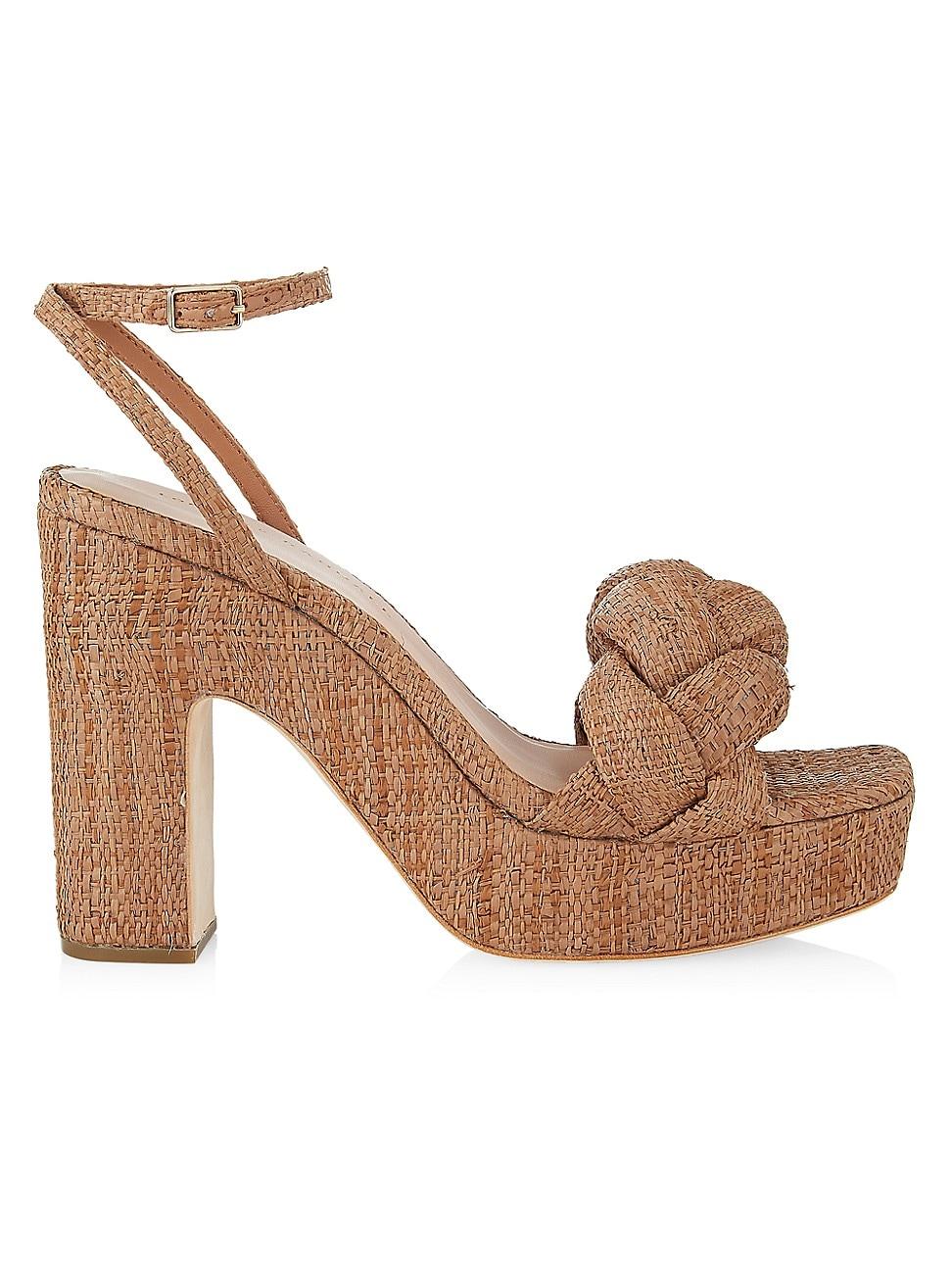 Womens Fae Braided Raffia Platform Sandals Product Image