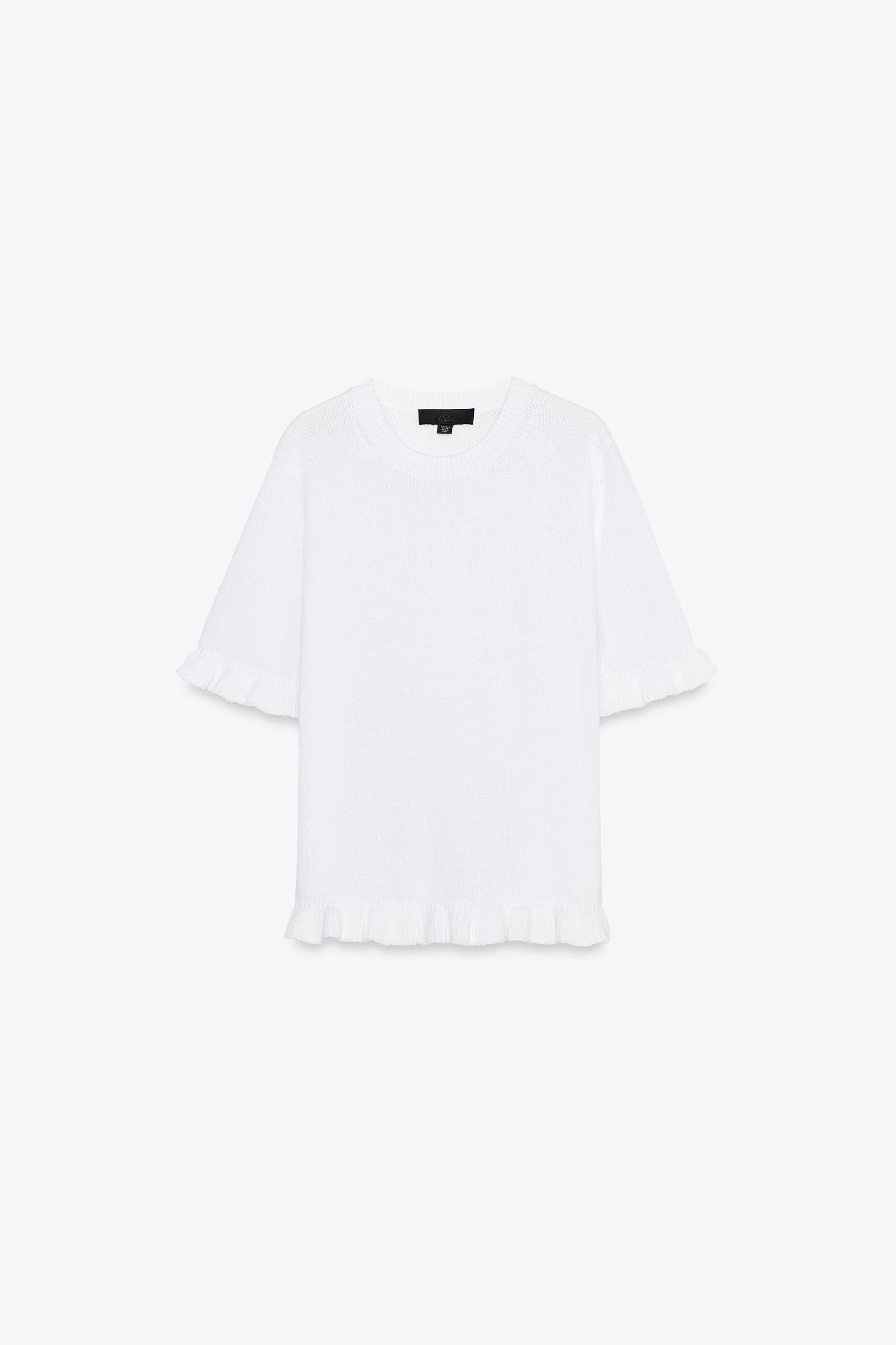 RUFFLED KNIT TOP Product Image