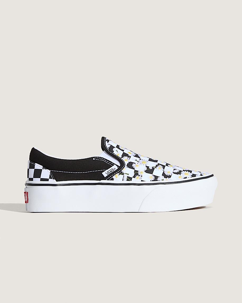Classic Slip-On Platform Checkerboard Shoe in Checkerboard Black / White| Vans US Product Image