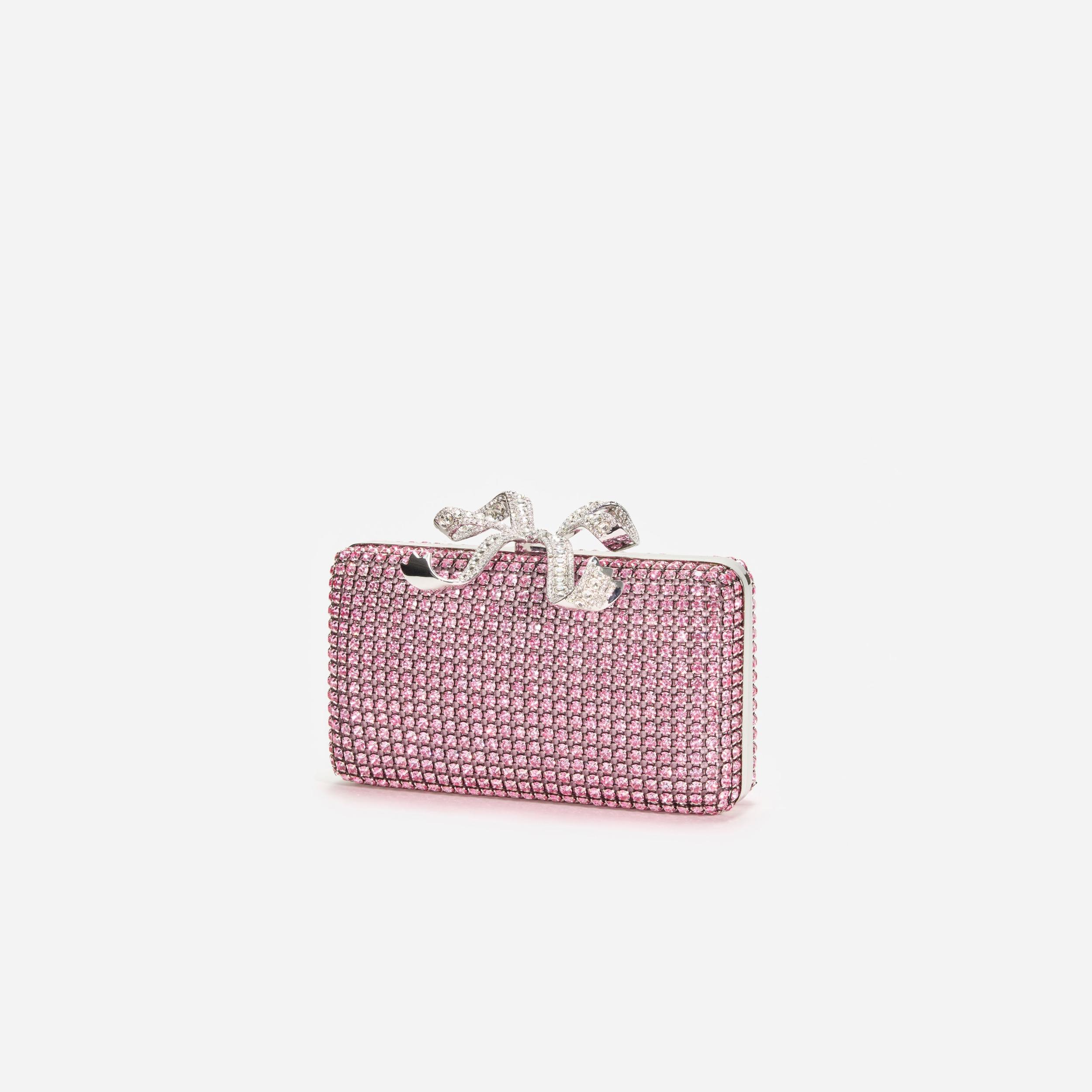 Pink Crystal Box Clutch Product Image