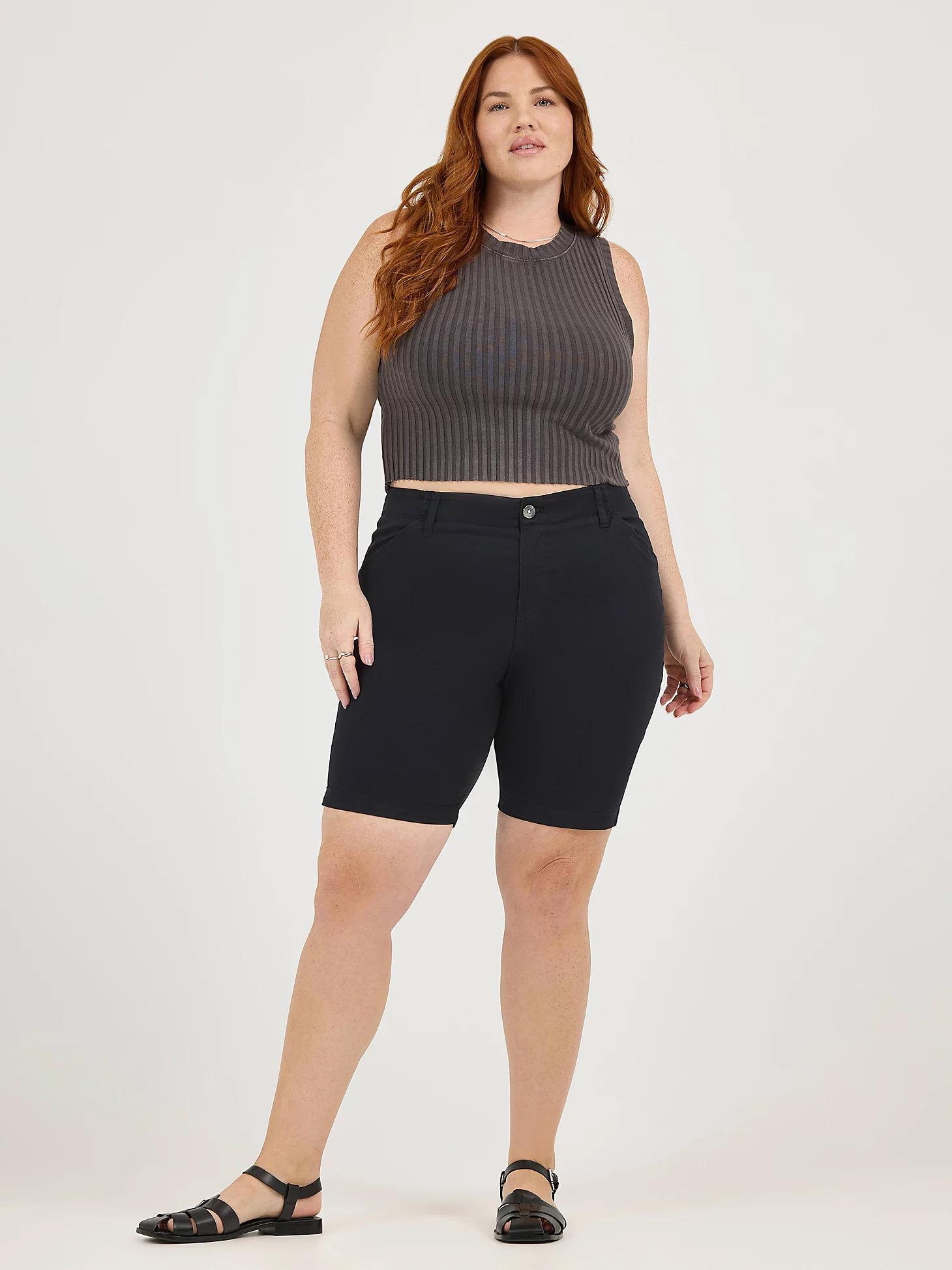 Women's Legendary Denim Chino Bermuda (Plus) | Women's Shorts | Lee® Product Image