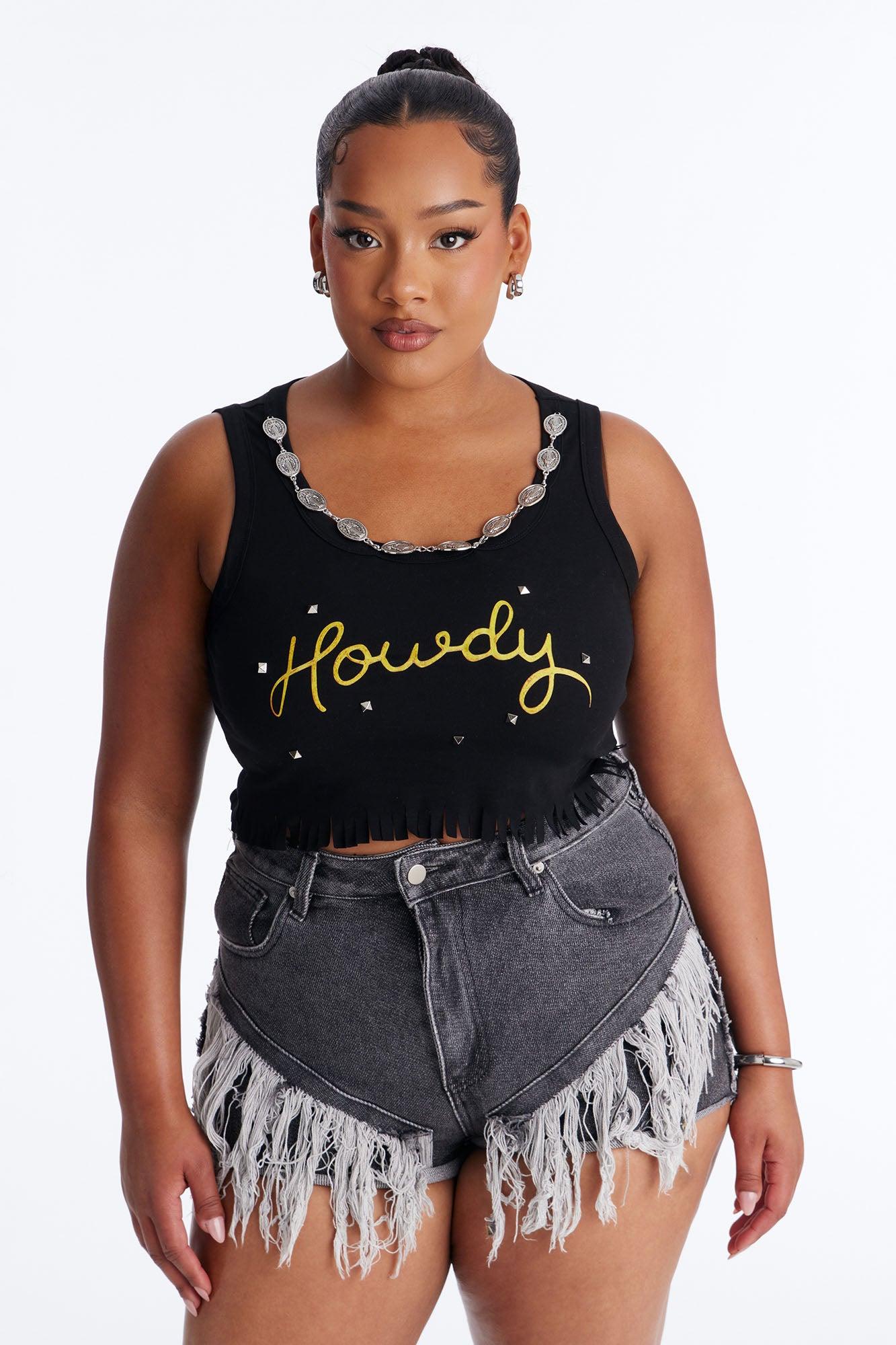 Howdy Honey Tank Top - Black Female Product Image