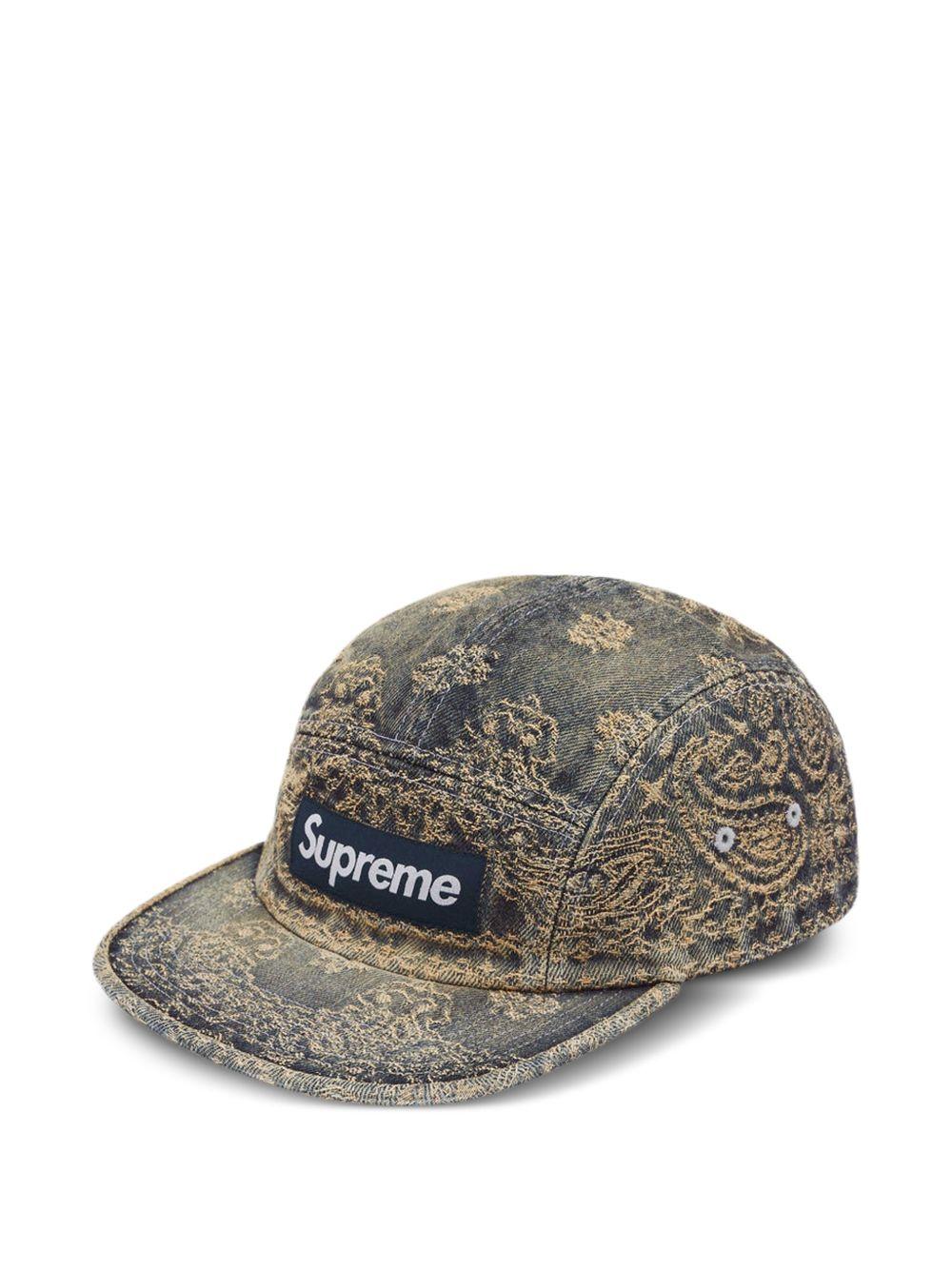 bandana-jacquard denim cap Product Image