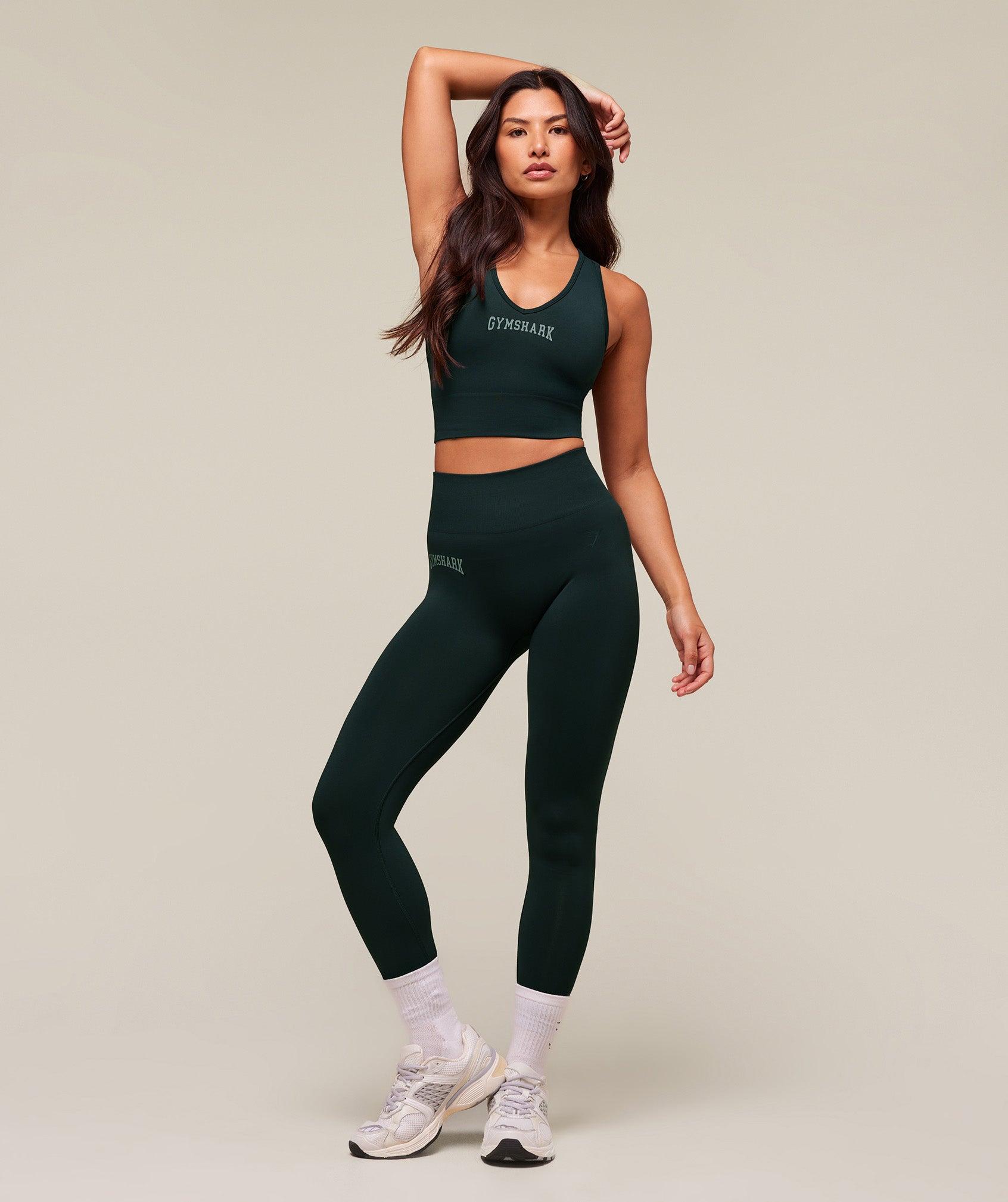 Gymshark Everyday Seamless Graphic Leggings - Darkest Teal Female Product Image