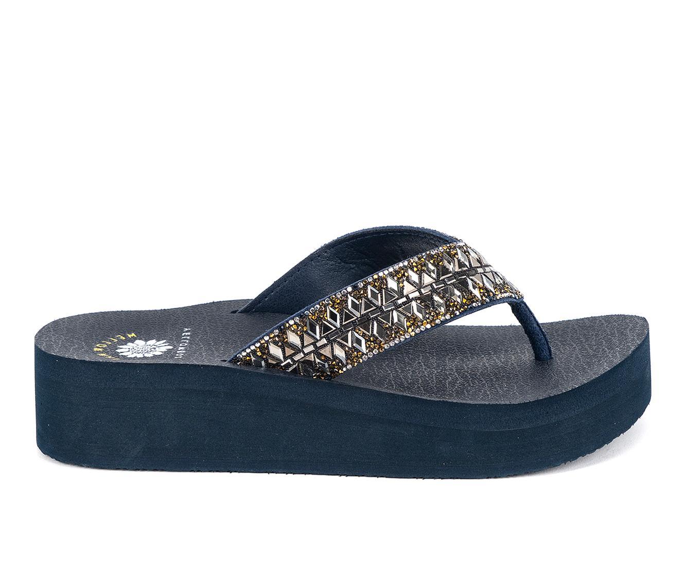 Women's Yellow Box Bersha Wedge Flip-Flops Product Image