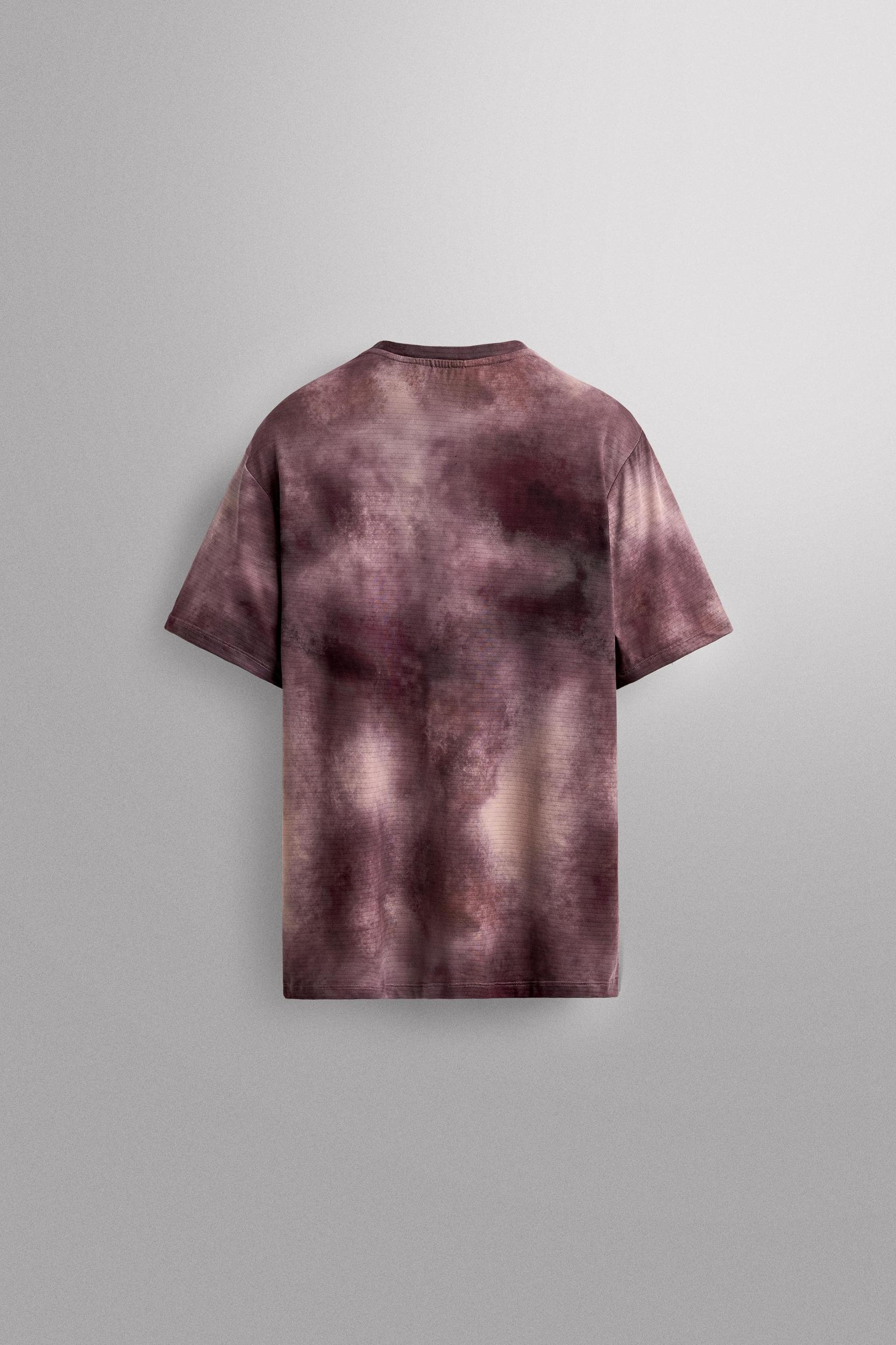 TIE-DYE PRINT PERFORATED T-SHIRT Product Image