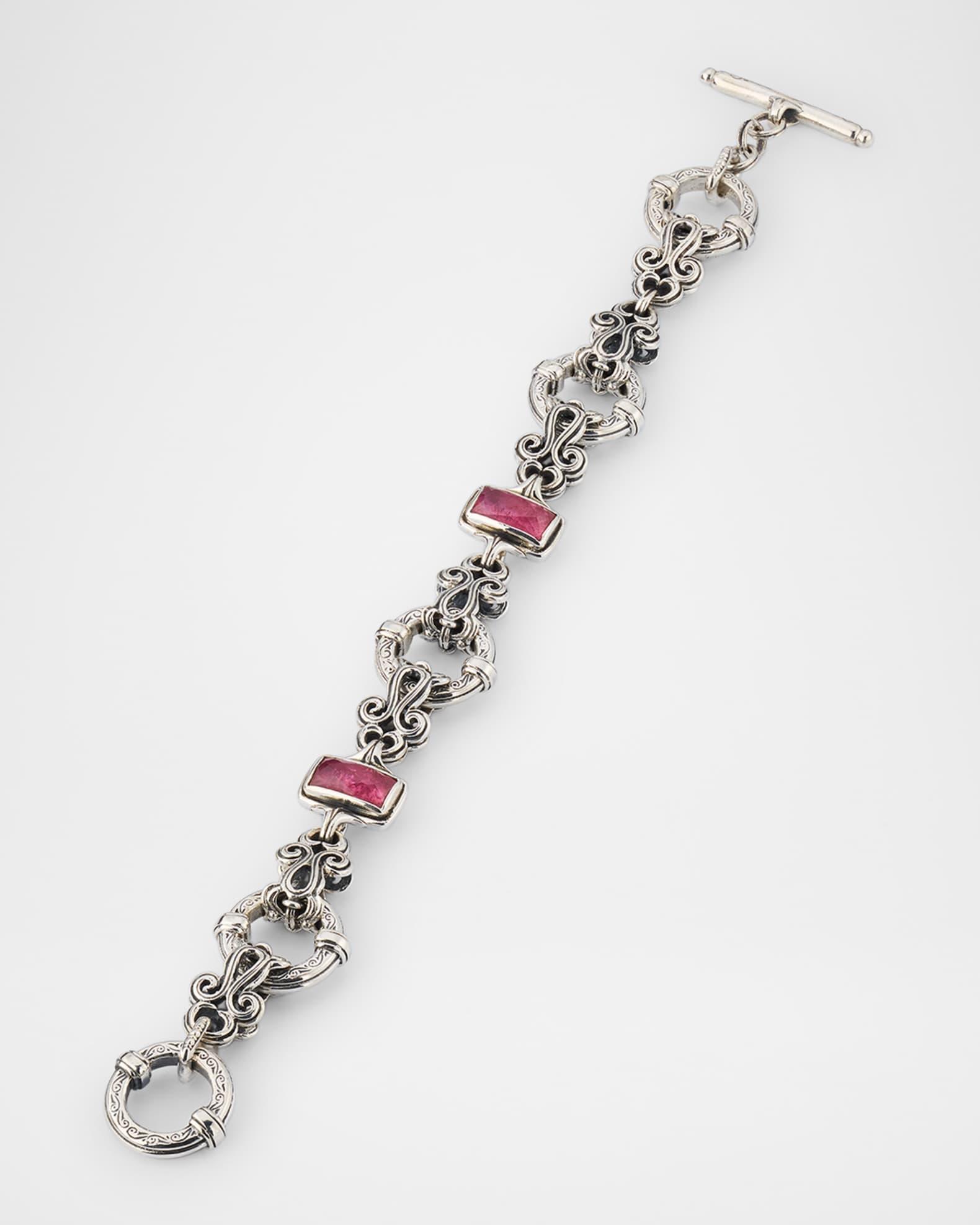 Ivy Rock Crystal, Strawberry Quartz and MOP Bracelet Product Image
