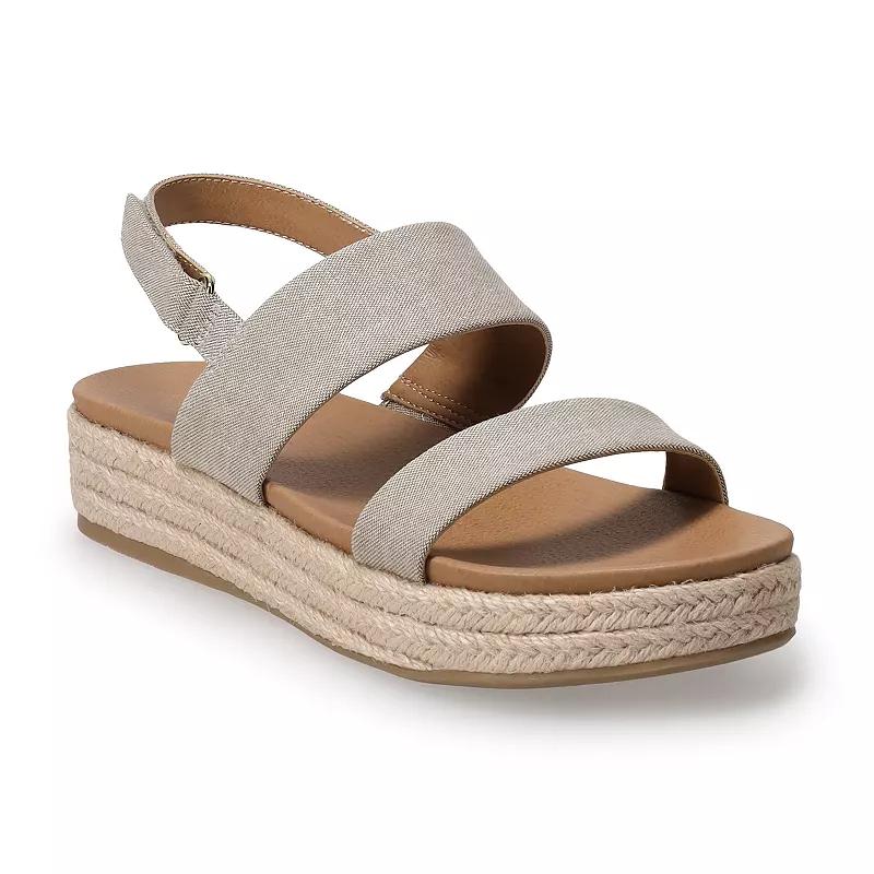 LC Lauren Conrad Paruka Women's Slide Slingback Sandals, Size: 5, Beige Product Image