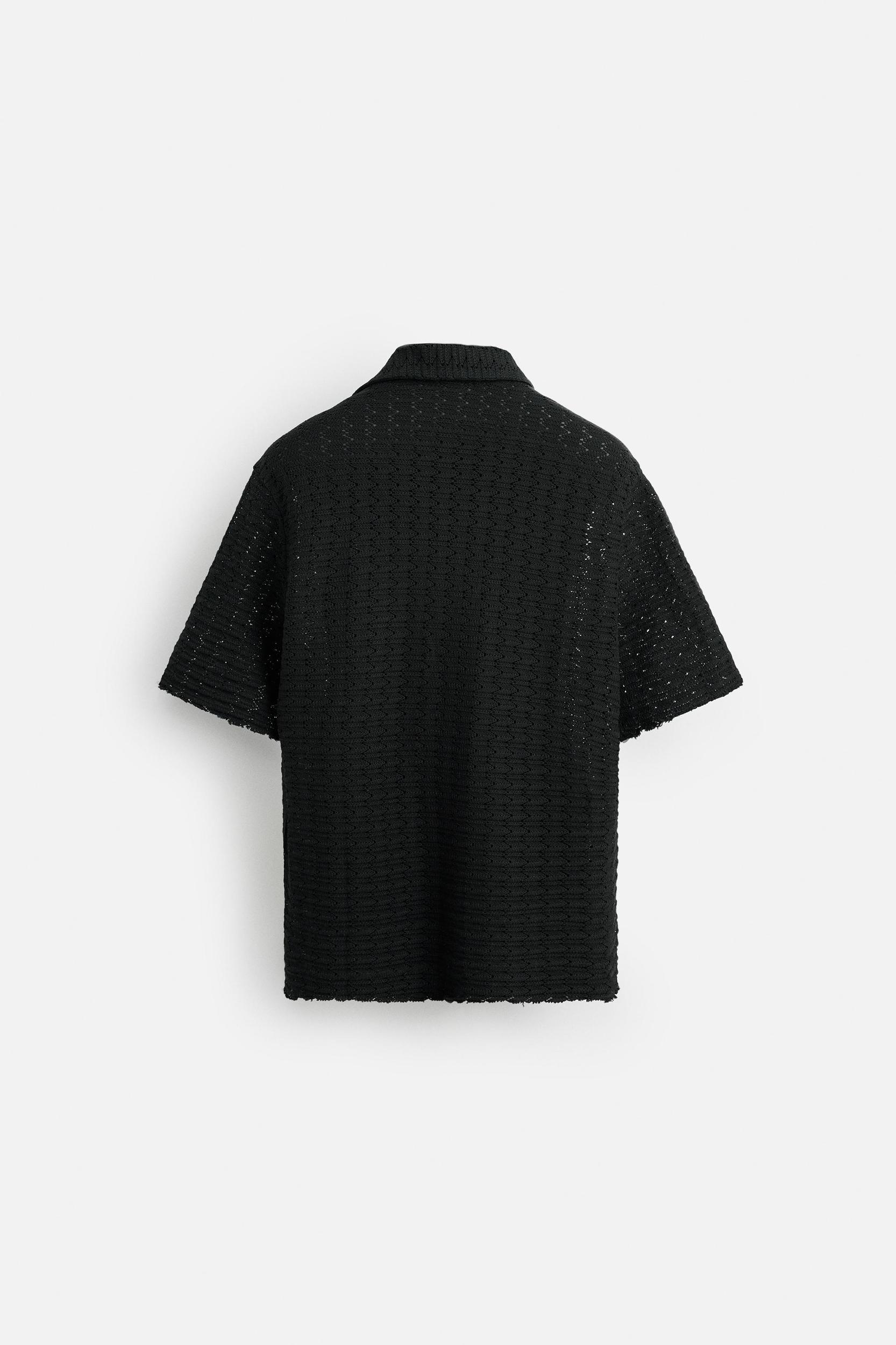 TEXTURED WEAVE KNIT SHIRT Product Image